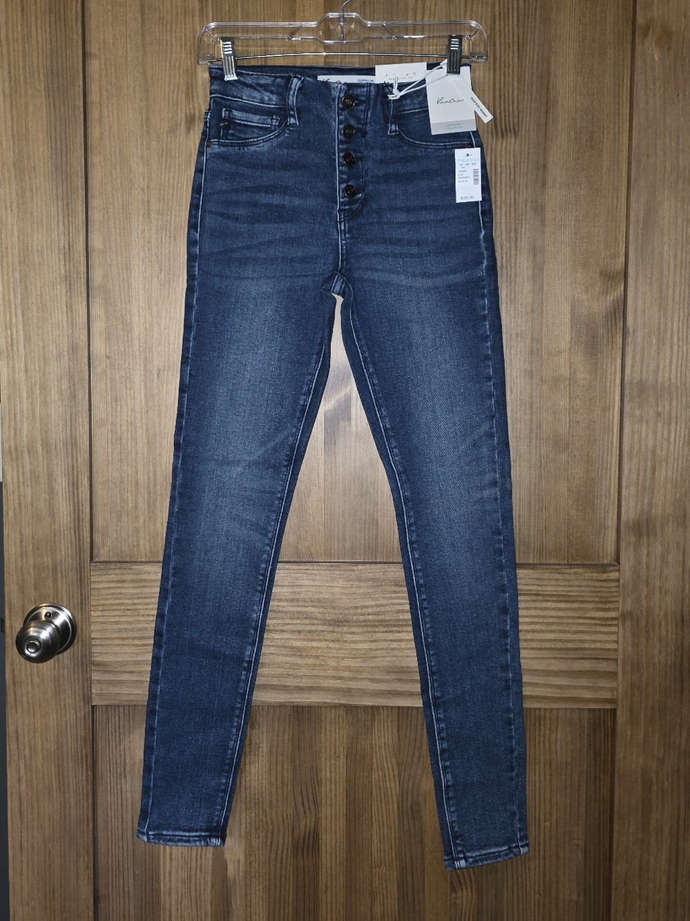 KanCan High-Rise Dark Blue Button-Fly
